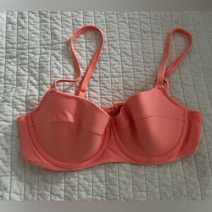 Aerie neon orange lightly lined Underwire bikini top size 34C